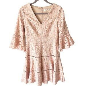 Eliza J Dress Women's 6 Bell Sleeve Lace Fit & Flare Coquette Balletcore Easter
